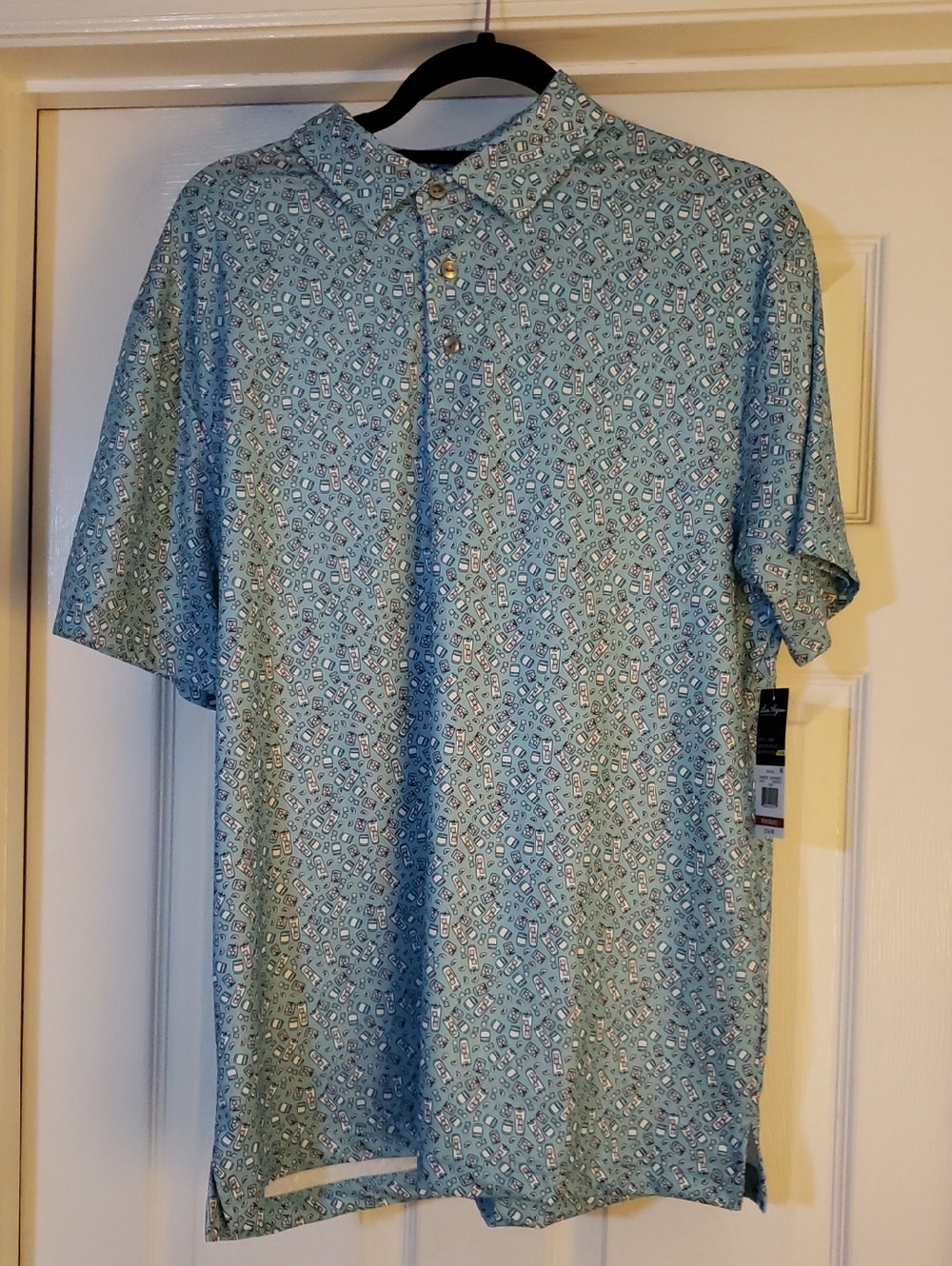 NWT-Men's Medium Blue Radiance Ben Hogan Performamce Polo